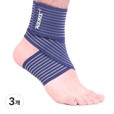 AOLIKES 奧力克斯 彈力繃帶型加壓腳踝護帶 70cm 藍色, 3個