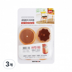 ARTSIGN 防刮椅腳套 方形 大 4入, 透明, 3個