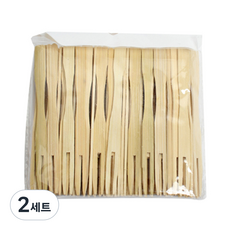 일회용 대나무 포크, 100개입, 2세트