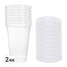 롯데이라이프 테이크아웃 투명컵, 520ml, 10개입, 2세트 520ml, 10개입, 2세트
