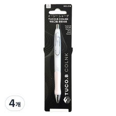 TUCO.B COLNK Dr. Grip 舒適自動鉛筆 白色, 0.5mm, 4個