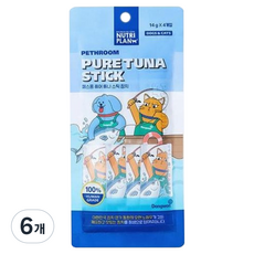 페스룸 고양이 퓨어 튜나 스틱 4p, 참치, 56g, 6개