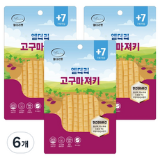 엘더리펫 강아지 엘더리 져키 간식, 고구마, 100g, 6개