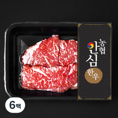 농협안심한우 숙성육 채끝 2등급 구이용 (냉장), 200g, 6팩