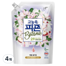 피죤 고농축 보타닉 섬유유연제 애플 블라썸, 1.3L, 1개입, 4개 1.3L, 1개입, 4개