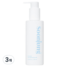 에뛰드 순정 약산성 클렌징 밀크, 200ml, 3개