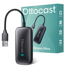 오토캐스트 Play2Video Ultra 무선 안드로이드 오토 카플레이 동글, CA515, 검정색