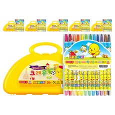 DONG-A 黃色小雞蠟筆 26色+彩色鉛筆 12色組, 6套