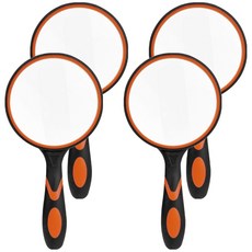 Bakojel 手柄放大鏡 直徑 100mm, 橘色, 4個