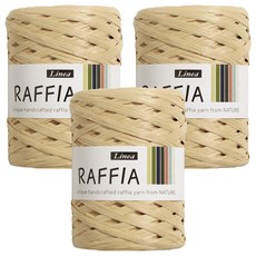 리네아 라피아 뜨개실 40g, 413연베이지, 3개