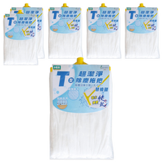 多麼潔 T型超潔淨除塵拖把替換 超強吸水力 加倍去污, 38 x 25cm, 6包