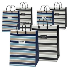 포포팬시 밸런스 PP 쇼핑백 대 2종 세트, 네이비, 블랙, 3세트