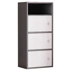 家工場三門一格收納櫃 NS_441-HX, 灰色 + 白色, 42*30*89cm