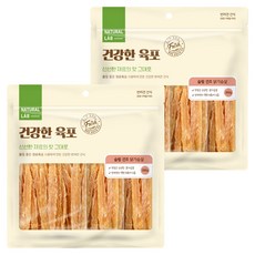 네츄럴랩 건강한 슬림 건조 육포 강아지 간식, 닭가슴살, 300g, 2개