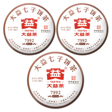 TAETEA 大益茶 普洱茶餅, 357g, 1塊, 3塊