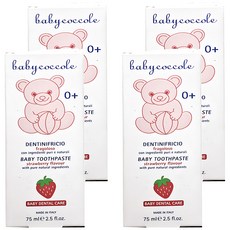 Babycoccole 寶貝可可麗 水果膠牙膏, 75ml, 4條