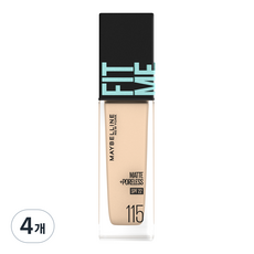 메이블린 핏 미 매트 포어리스 에스피에프22 30ml, 115호 아이보리, 4개