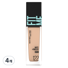 메이블린 핏 미 매트 포어리스 에스피에프22 30ml, 122호 크리미베이지, 4개
