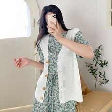 보리맘 로이 니트 단추 베스트 조끼 임부복 Ra439