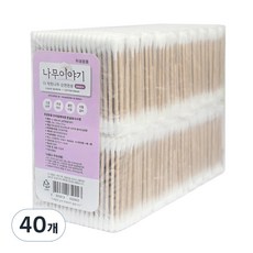 나무이야기 더 착한나무 순면 미용면봉, 100개입, 40개