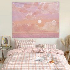 韓國掛布 粉彩夕陽, 150 x 130cm