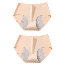 韓國 arua arua 女性用無痕裸感生理褲 2件組, 膚色