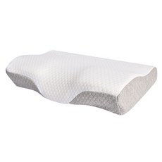 HONDONI 人體工學4D蝶型枕 記憶枕頭 透氣汗布 肩部貼合曲線, 舒眠灰, 1個