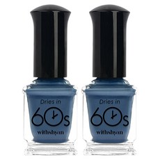 위드샨 60초 매니큐어, M25로맨스블루, 9ml, 2개