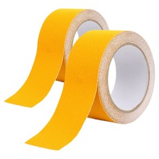 MAME 樓梯 玄關 浴室 研磨石 防滑 強力黏著膠帶 5M 黃色, 2個