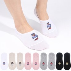 Doobalro 女款小熊圖案隱形襪 10雙