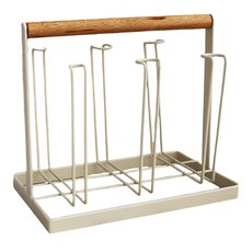 let's cook 樂司廚品 小鐵杯架 20 x 15.5 x 18cm, 白色, 1個