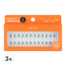 ccam bbak 人造分株假睫毛 包裝版 11mm Thick款 2束, Thick款(黑色), 3個