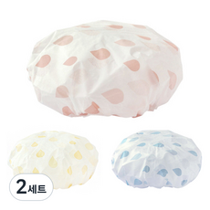 PICKYPICKS 防水洗臉浴帽 3入 28 x 19 cm, 粉紅色 + 藍色 + 黃色, 2套