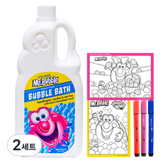 미스터버블 대용량 엑스트라 젠틀 버블바스 거품목욕제 1060ml + 색칠놀이 5종 세트, 2세트, 1.06L
