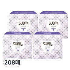 SUBES 苗條黏貼型尿布男女通用 小型S, 中型( M), 208張