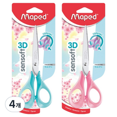 Maped 粉彩 Sensoft 16cm 剪刀, 4個, 隨機出貨