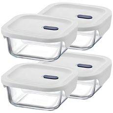 락앤락 탑클라스 실리콘 정사각 밀폐용기 500ml, 4개