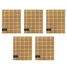 송월타월 샤보렌 체크 때밀이, 노랑, 1개입, 5개