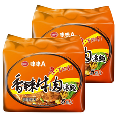 味丹 味味A 香辣牛肉湯麵 83g, 10包