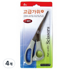 바이하츠 고급가위 대 L-301, 혼합 색상, 4개