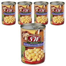 에스앤더블유 병아리콩 통조림, 400g, 5개