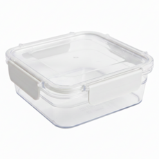 HOLA 和樂家居 密封防漏可微波Tritan保鮮盒 16.8 x 16.8 x 6.1cm 方形, 1入, 1個