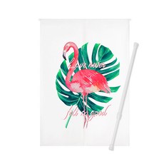 Higher Deco 一體式門簾 + 窗簾桿, 熱帶紅鶴