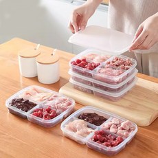 珍珠金屬 冷凍食物盒 4格, HC-125, 30ml, 1個
