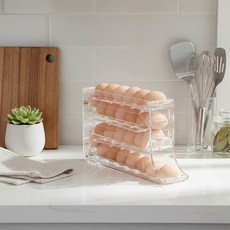 MF스토어 데구루루 오토매틱 디스펜서 계란 보관함, 투명, 1개