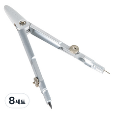 deLi 得力 專家精密作業用筆芯圓規 銀色 + 4入筆芯組 D7086, 8套