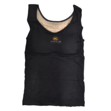 韓文圖標寬肩磨毛背心