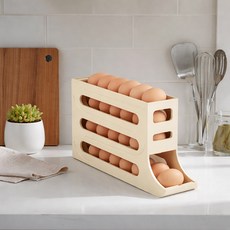 MF商店 Degururu 自動雞蛋收納盒, 1個, 黃色