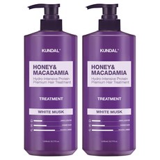 KUNDAL 昆黛爾 蜂蜜澳洲堅果保濕護髮乳 白麝香, 1.058L, 2瓶