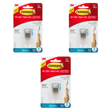 3M Command 無痕 金屬掛鉤浴室掛架 小型, 單一顏色, 3個